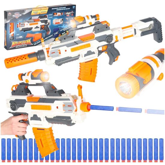 Modulārs šautenes tipa blasteris "4 vienā" ar 30 šautrām