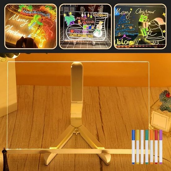 LED GAISMAS TĀFELE AR MARĶIERIEM UN LUPATIŅĀM 