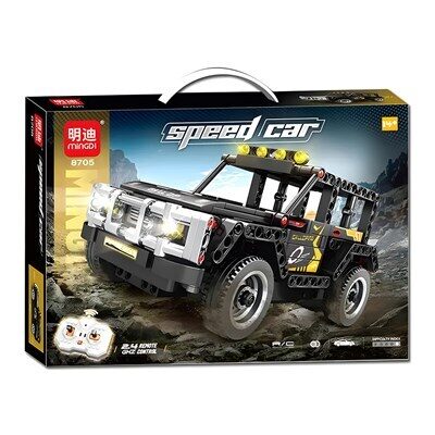 Radiovadāms konstrutoru komplekts "Speed ​​​​Car 8705", 306 detaļas, vecums 14+ melna