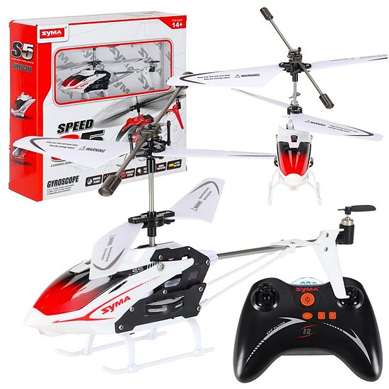 SYMA S5 3 kanālu RC helikopters (balts)
