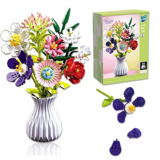 ZIEDI VĀZĒ, KONSTRUKTORS,ZAĻŠ 