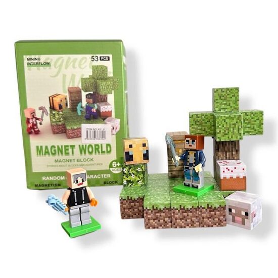MINECRAFT MAGNĒTISKIE KUBI, 53gb 