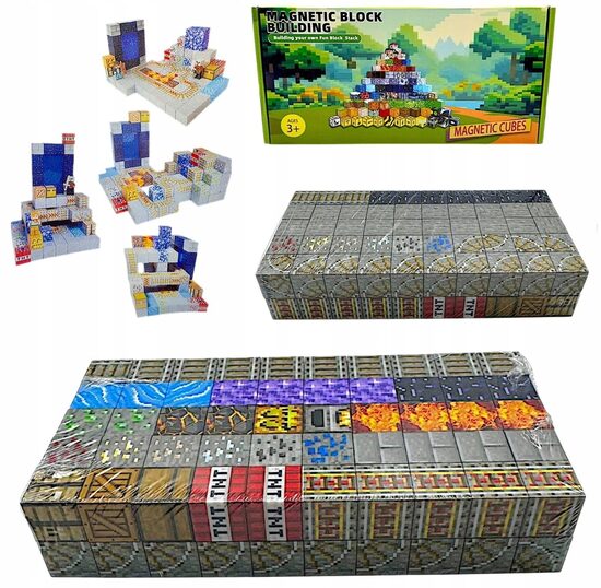 100GB MAGNĒTISKIE KUBI MINECRAFT TĒMĀ