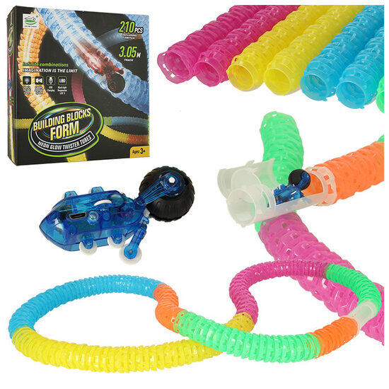 Elastīga cauruļveida USB LED AUTO SACĪŅU TRASE, 210 GAB.