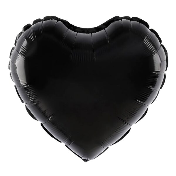 Folijs balons-melna sirsniņa