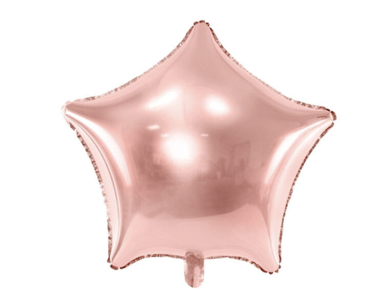 Folija balons- rozā zelta zvaigzne