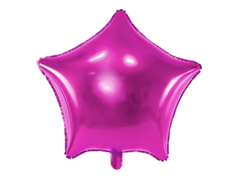 Folija balons- tumši rozā zvaigzne 